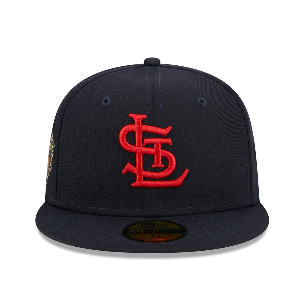 New Era St. Louis Cardinals Laurel 1942 World Series Side Patch 59fifty Fitted Cap-Navy product image 2, provided for visual