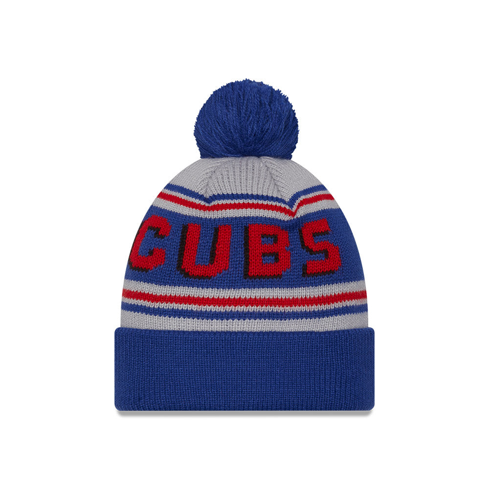 Chicago Cubs Grey Evergreen 84 Pom Knit Hat product image 2, provided for visual reference and product detail review