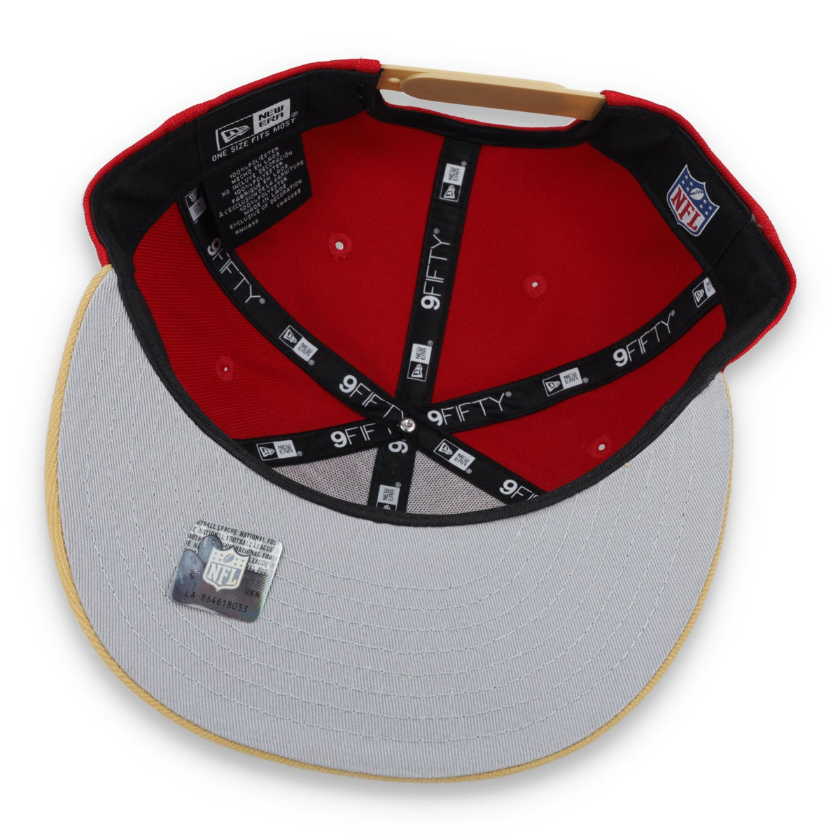 New Era Men San Francisco 49ers 9FIFTY Snapback Hat-Red/Gold product image 7, provided for visual reference and product