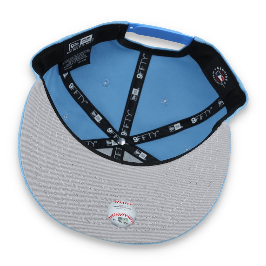 New Era Philadelphia Phillies Evergreen MLB 9Fifty Snapback- Sky Blue product image 7, provided for visual reference and