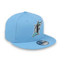 New Era Florida Marlins Cooperstown Evergreen 9FIFTY- Sky Blue product image 1, provided for visual reference and product