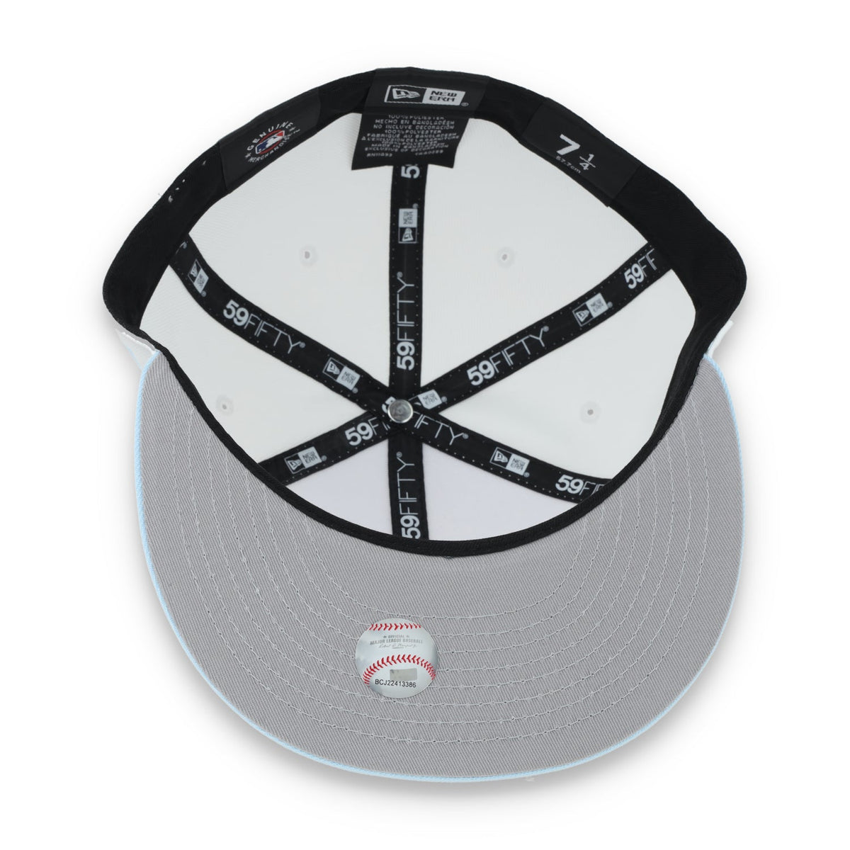 New Era San Diego Padres Color Pack 59FIFTY Fitted Hat-White/Light Blue /Pink product image 7, provided for visual reference