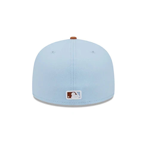 New Era Pittsburgh Pirates Color Pack 59FIFTY Fitted Hat-Light Blue/Rust Orange product image 3, provided for visual