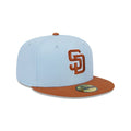 New Era San Diego Padres Color Pack 59FIFTY Fitted Hat-Light Blue/Rust Orange product image 1, provided for visual reference