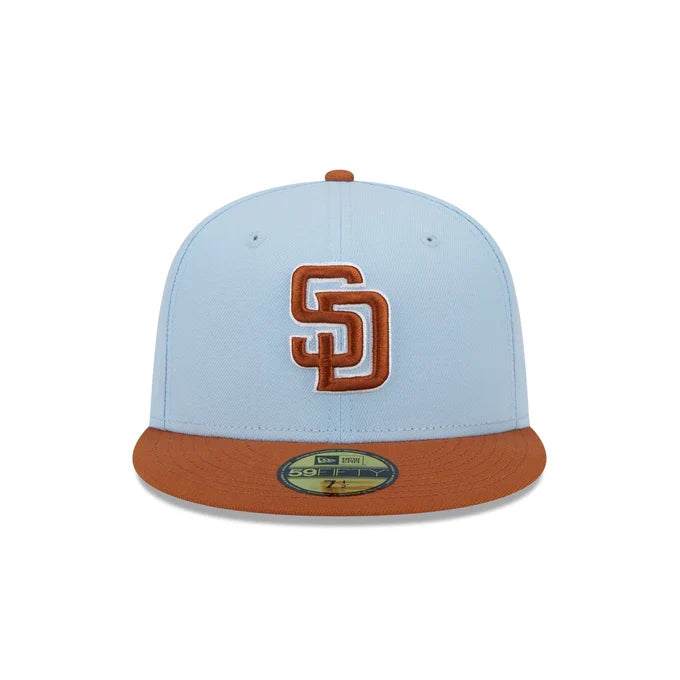 New Era San Diego Padres Color Pack 59FIFTY Fitted Hat-Light Blue/Rust Orange product image 3, provided for visual reference