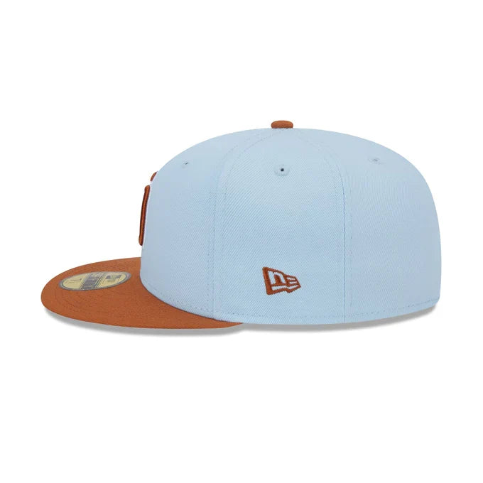New Era San Diego Padres Color Pack 59FIFTY Fitted Hat-Light Blue/Rust Orange product image 4, provided for visual reference