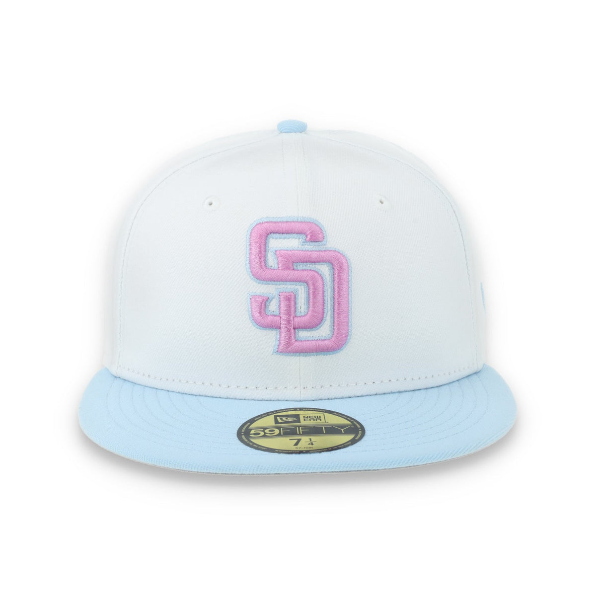 New Era San Diego Padres Color Pack 59FIFTY Fitted Hat-White/Light Blue /Pink product image 3, provided for visual reference