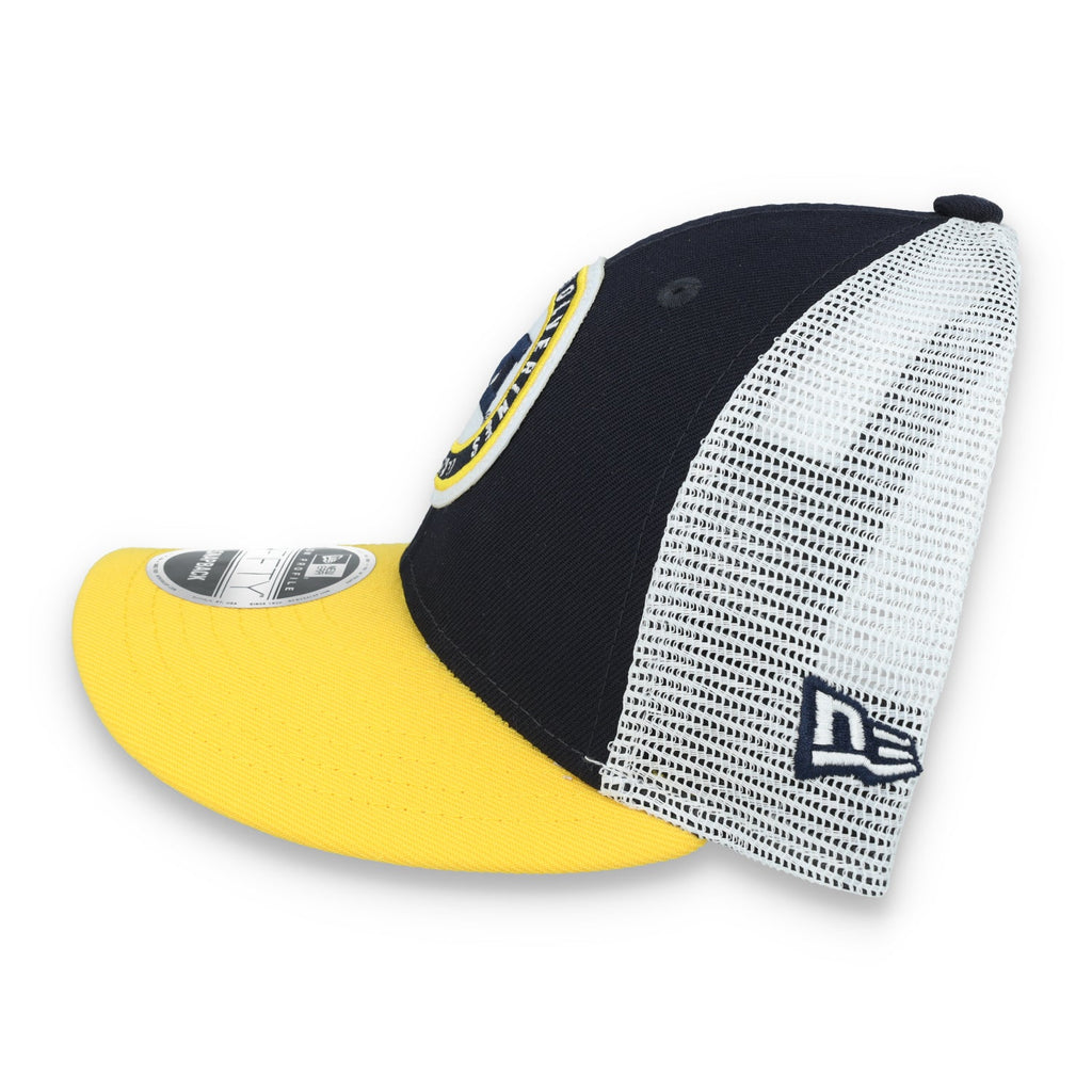 New Era Michigan Wolverines Throwback Low Profile 9FIFTY Trucker Snapback Hat product image 5, provided for visual reference