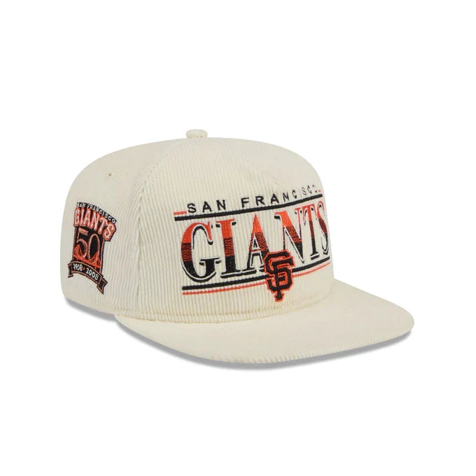 New Era San Francisco Giants Corduroy Throwback The Golfer Snapback Hat product image 1, provided for visual reference and