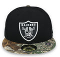 New Era Las Vegas Raiders Realtree Camo 59FIFTY Fitted Hat product image 1, provided for visual reference and product detail