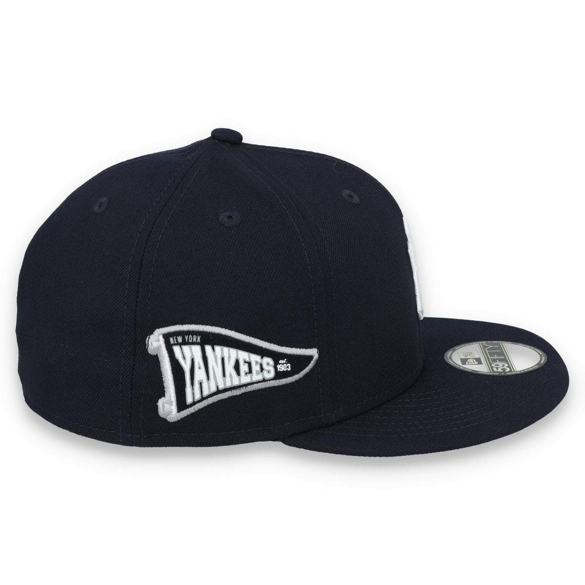 New Era New York Yankess Pennant Side Patch 59FIFTY Fitted Hat product image 6, provided for visual reference and product