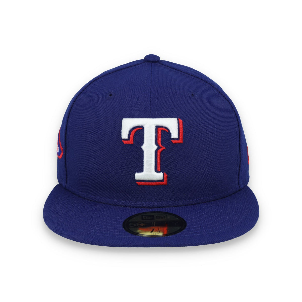 New Era Texas Rangers Pennant Side Patch 59FIFTY Fitted Hat product image 2, provided for visual reference and product