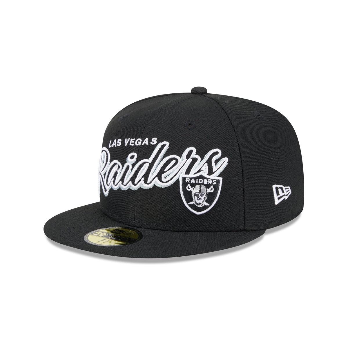 New Era Las Vegas Raiders Script Sided 59FIFTY Fitted Hat product image 2, provided for visual reference and product detail