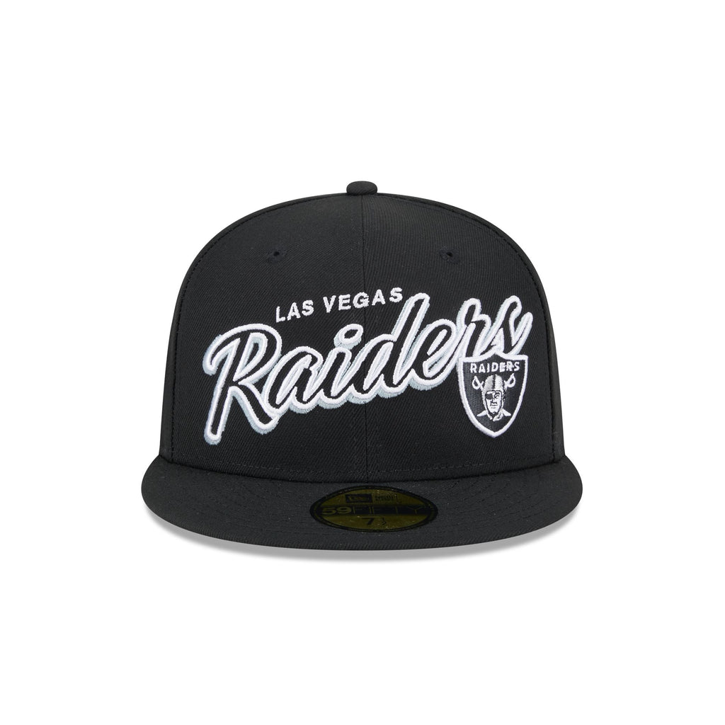 New Era Las Vegas Raiders Script Sided 59FIFTY Fitted Hat product image 3, provided for visual reference and product detail