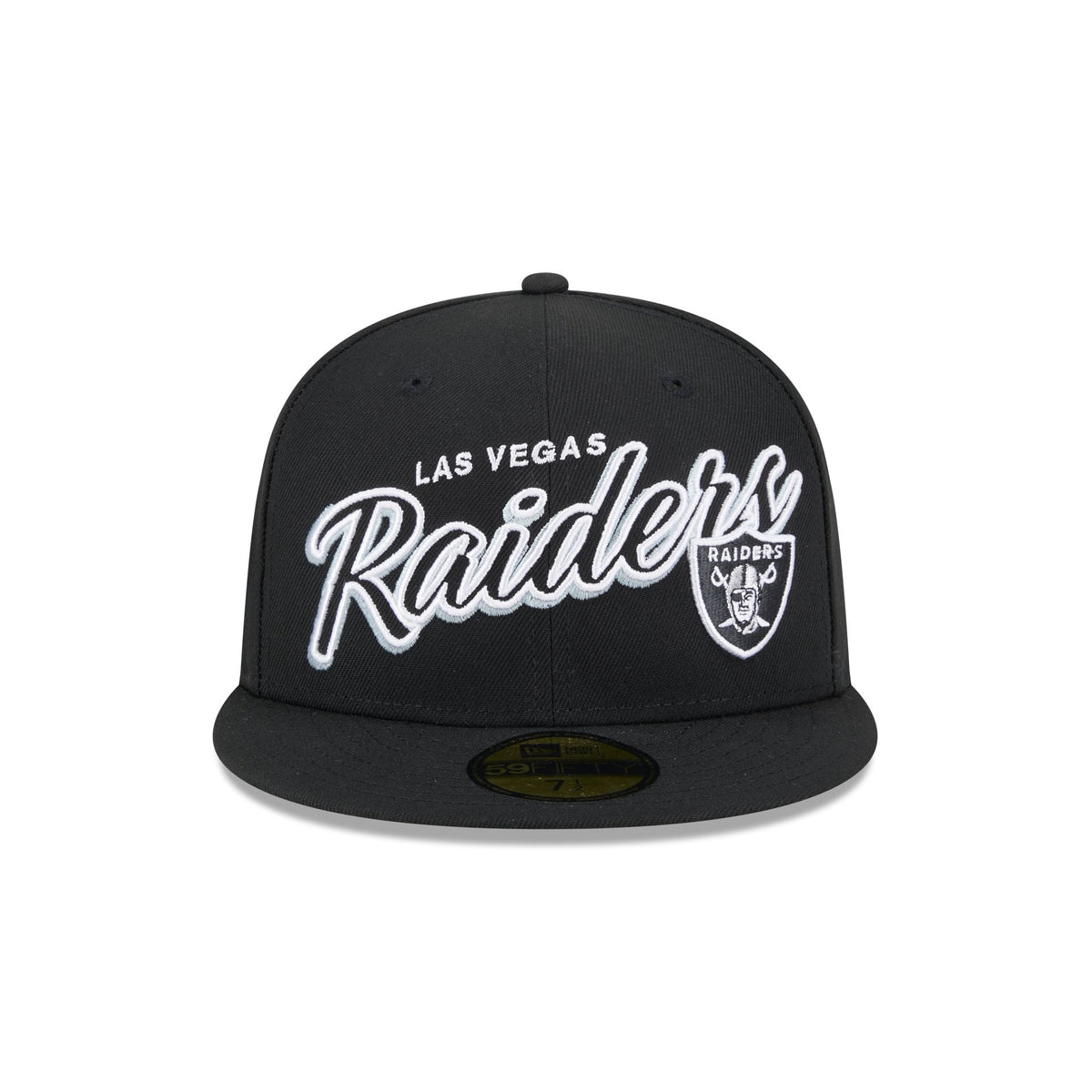 New Era Las Vegas Raiders Script Sided 59FIFTY Fitted Hat product image 3, provided for visual reference and product detail