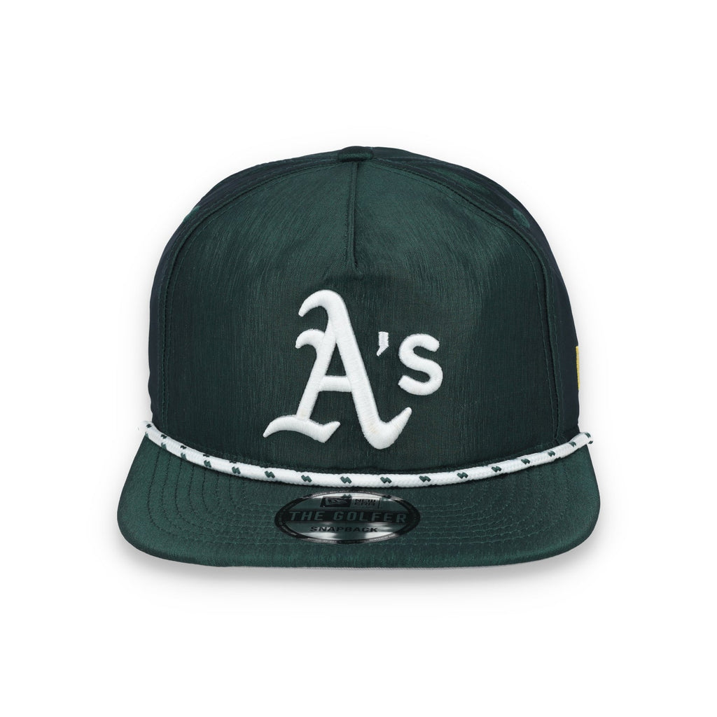 New Era Oakland Athletics Golfer Team Rope Snapback Hat - Green product image 2, provided for visual reference and product