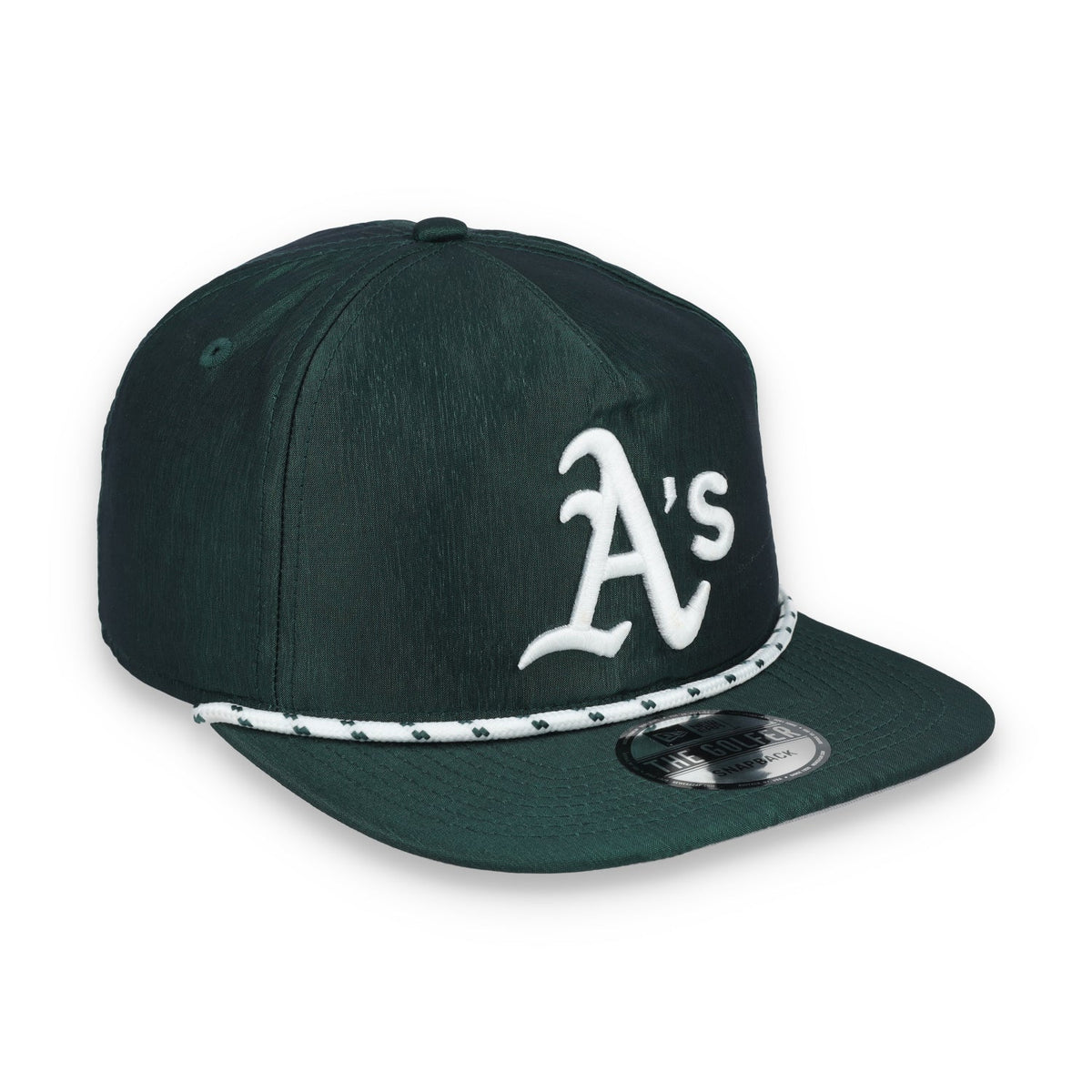 New Era Oakland Athletics Golfer Team Rope Snapback Hat - Green product image 1, provided for visual reference and product