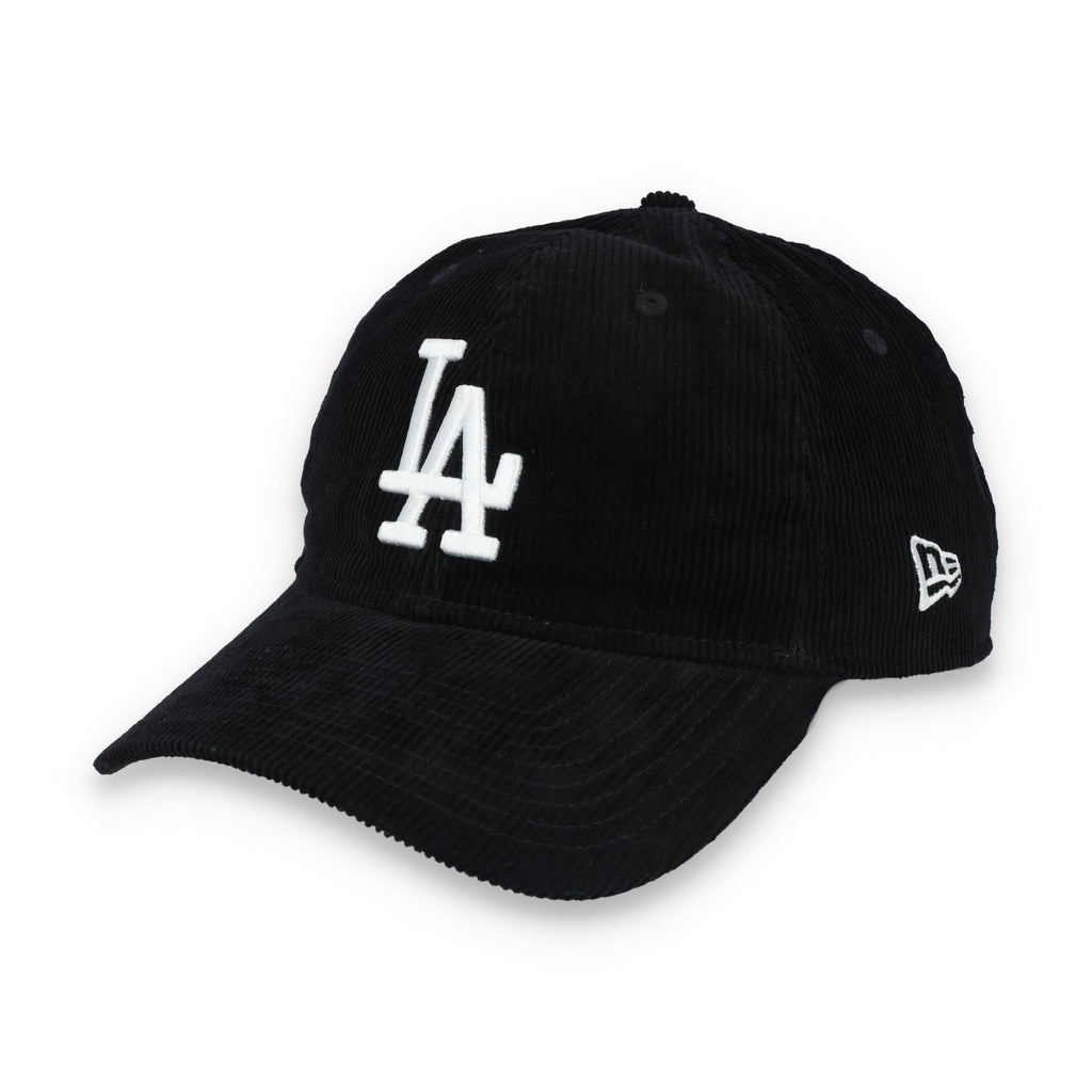 New Era Los Angeles Dodgers Corduroy 9TWENTY Adjustable Hat-Black/White product image 3, provided for visual reference and