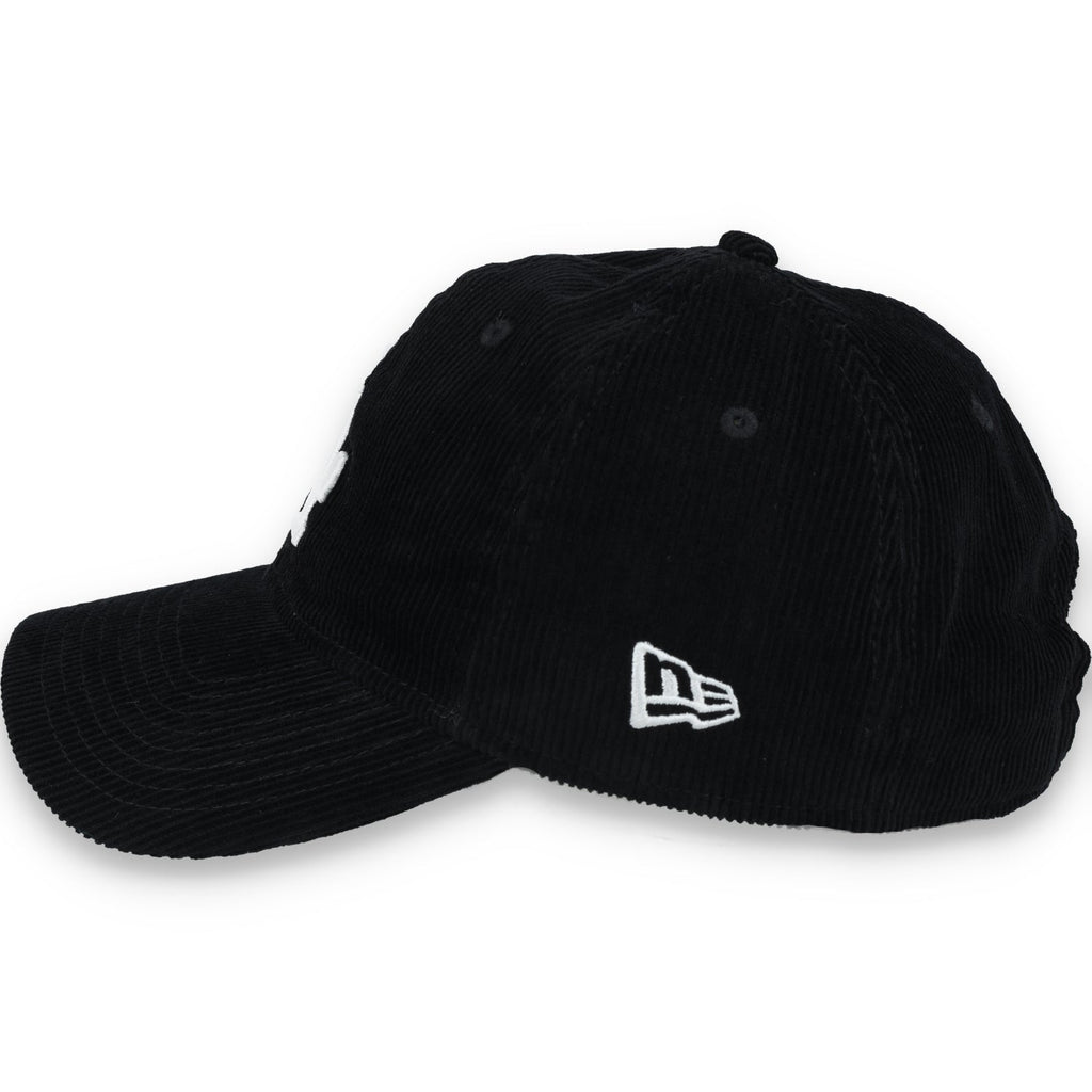 New Era Los Angeles Dodgers Corduroy 9TWENTY Adjustable Hat-Black/White product image 4, provided for visual reference and