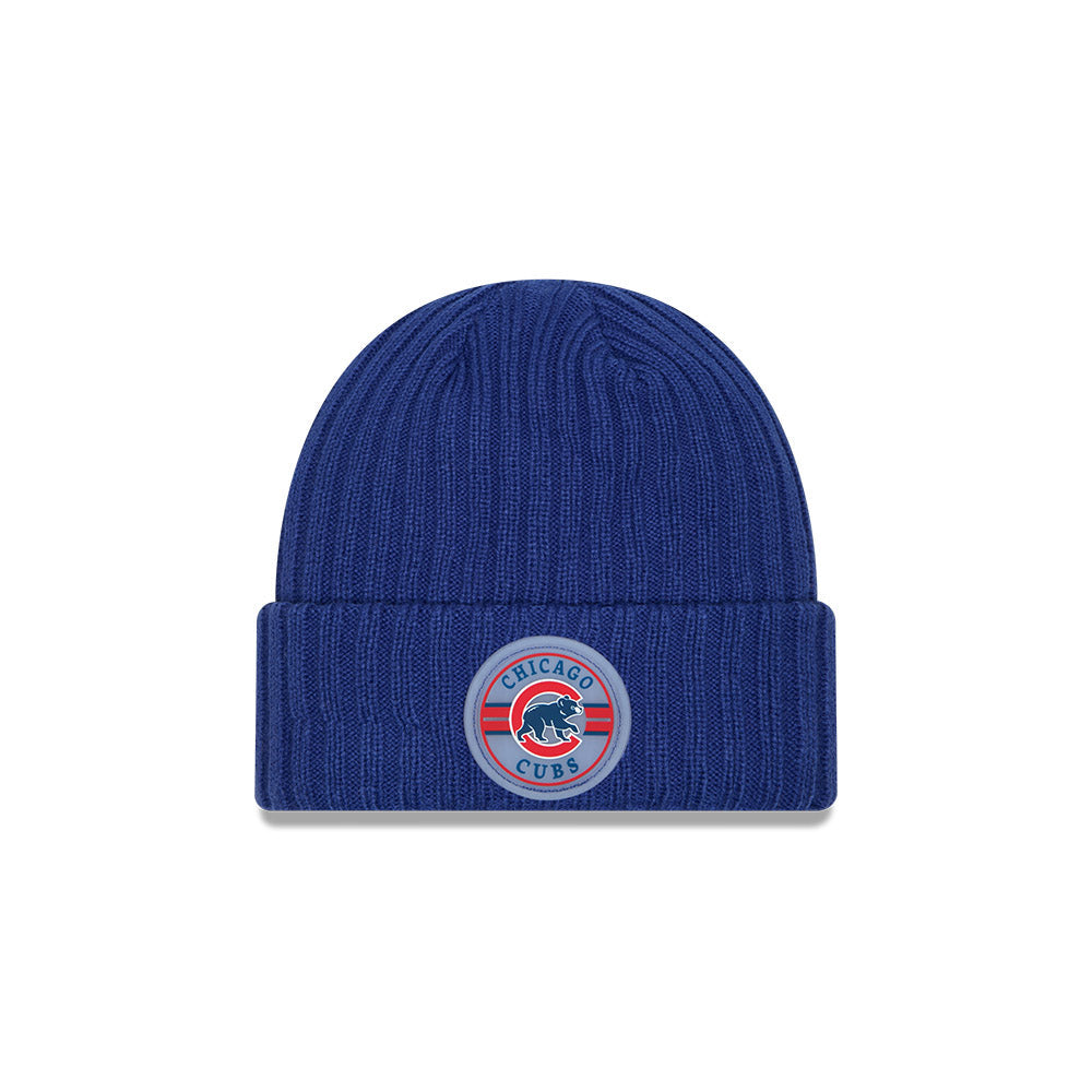 Chicago Cubs Patched 19930 Cuffed Knit Hat product image 1, provided for visual reference and product detail review