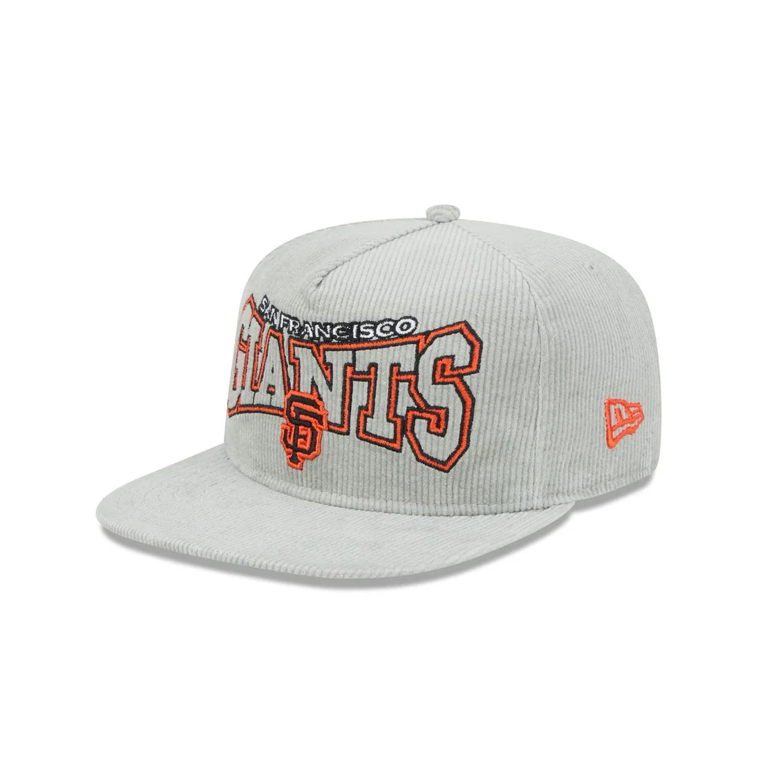 New Era San Francisco Giants Corduroy Gray Cord Golfer Snapback Hat product image 2, provided for visual reference and