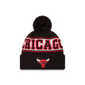 Chicago Bulls Retro 19969 Pom Knit Hat product image 1, provided for visual reference and product detail review