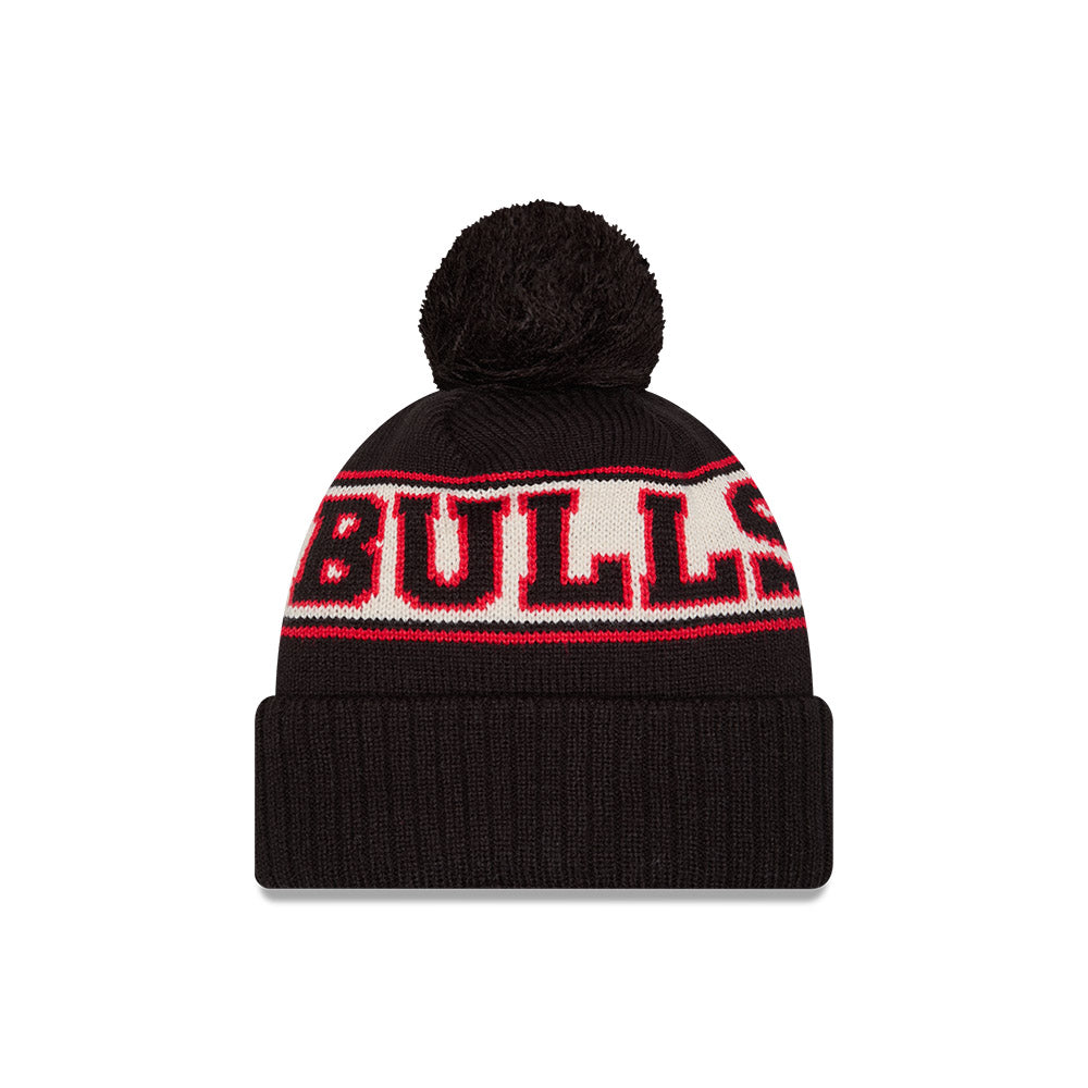 Chicago Bulls Retro 19969 Pom Knit Hat product image 2, provided for visual reference and product detail review