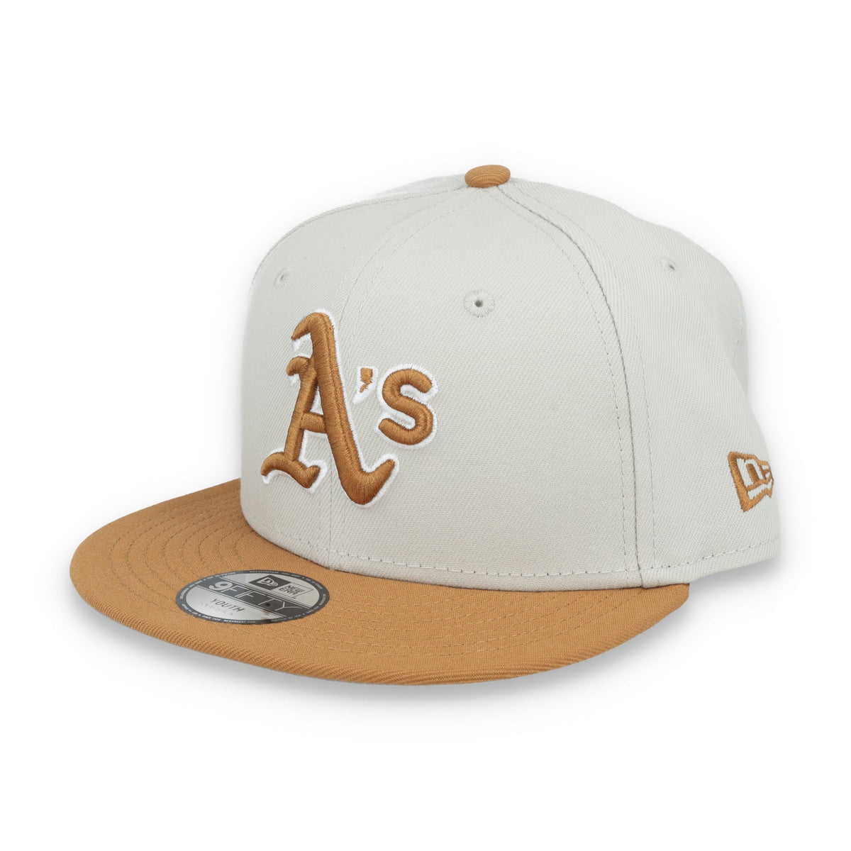 New Era Youth Oakland Athletics Color Pack 9FIFTY Snapback Hat-Stone/Light Bronze product image 3, provided for visual