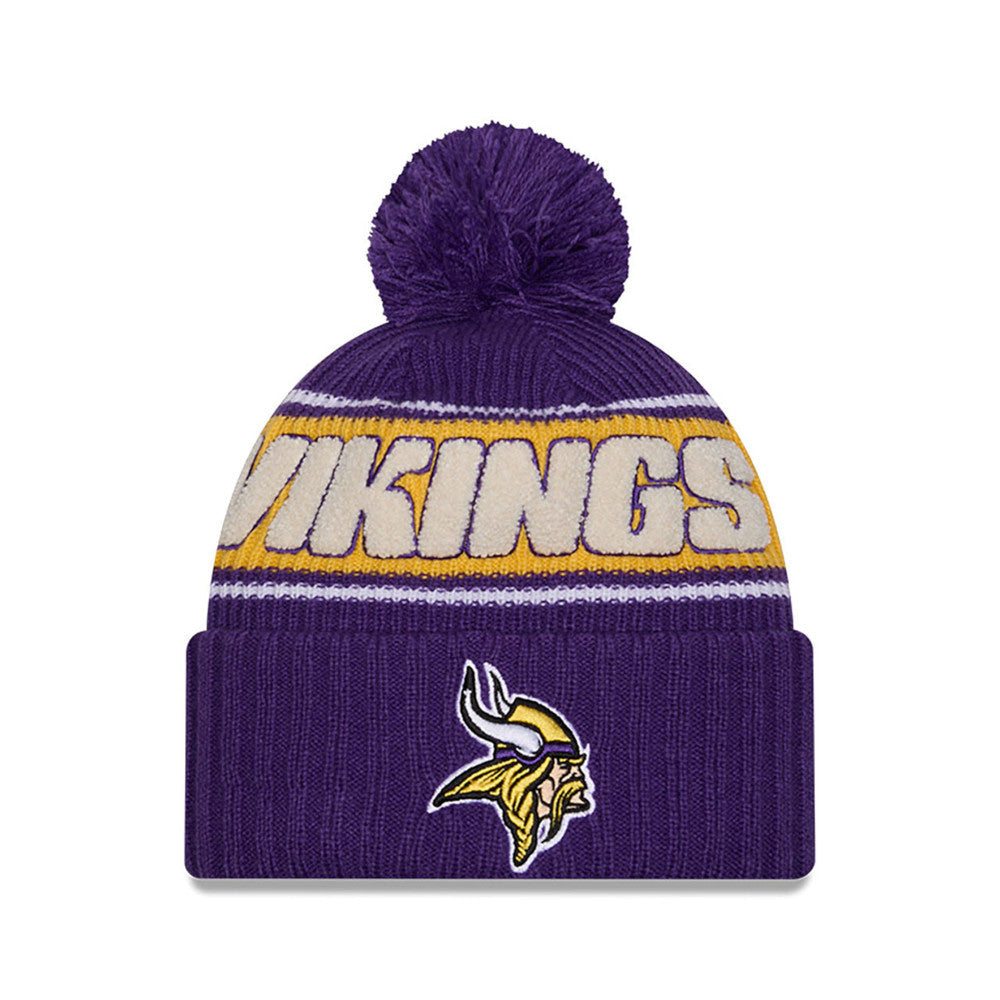 Minnesota Vikings On-Field 2024 New Era Winter Knit product image 1, provided for visual reference and product detail review