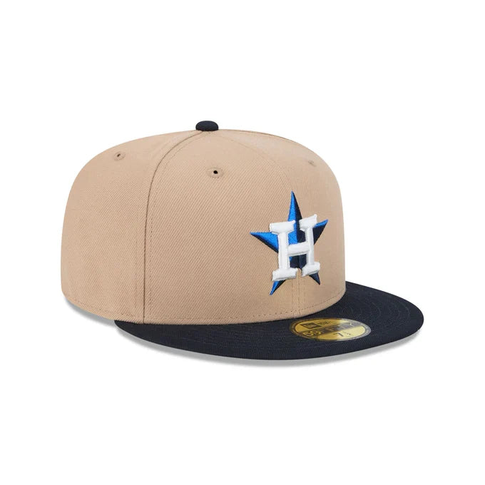 New Era Houston Astros 59FIFTY Fitted Hat-Camel product image 1, provided for visual reference and product detail review