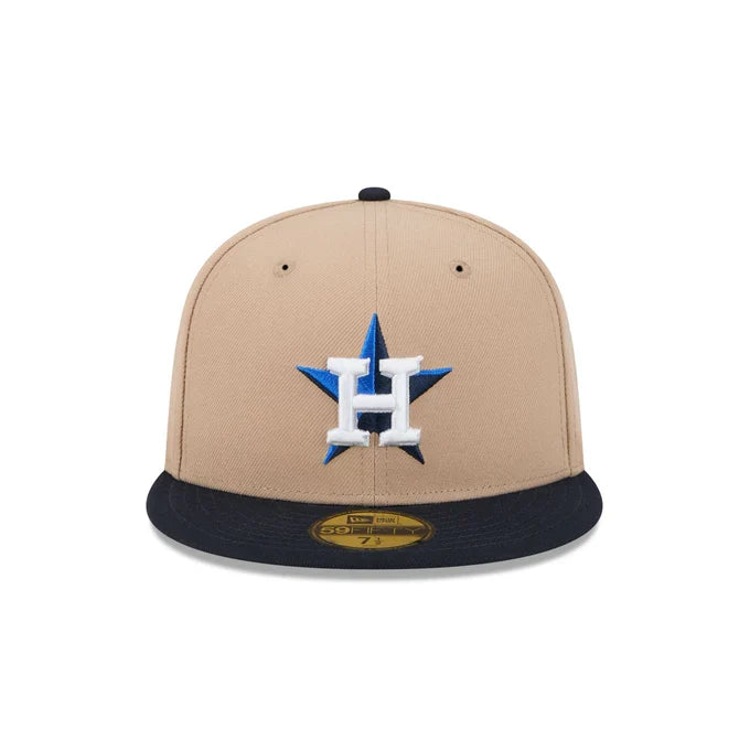 New Era Houston Astros 59FIFTY Fitted Hat-Camel product image 3, provided for visual reference and product detail review