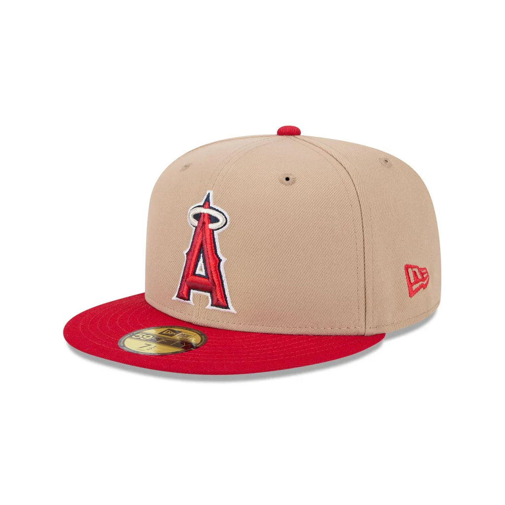 New Era Los Angeles Angels 59FIFTY Fitted Hat-Camel product image 2, provided for visual reference and product detail review
