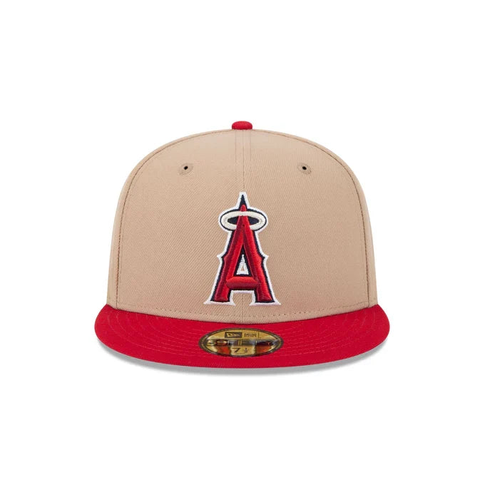 New Era Los Angeles Angels 59FIFTY Fitted Hat-Camel product image 3, provided for visual reference and product detail review