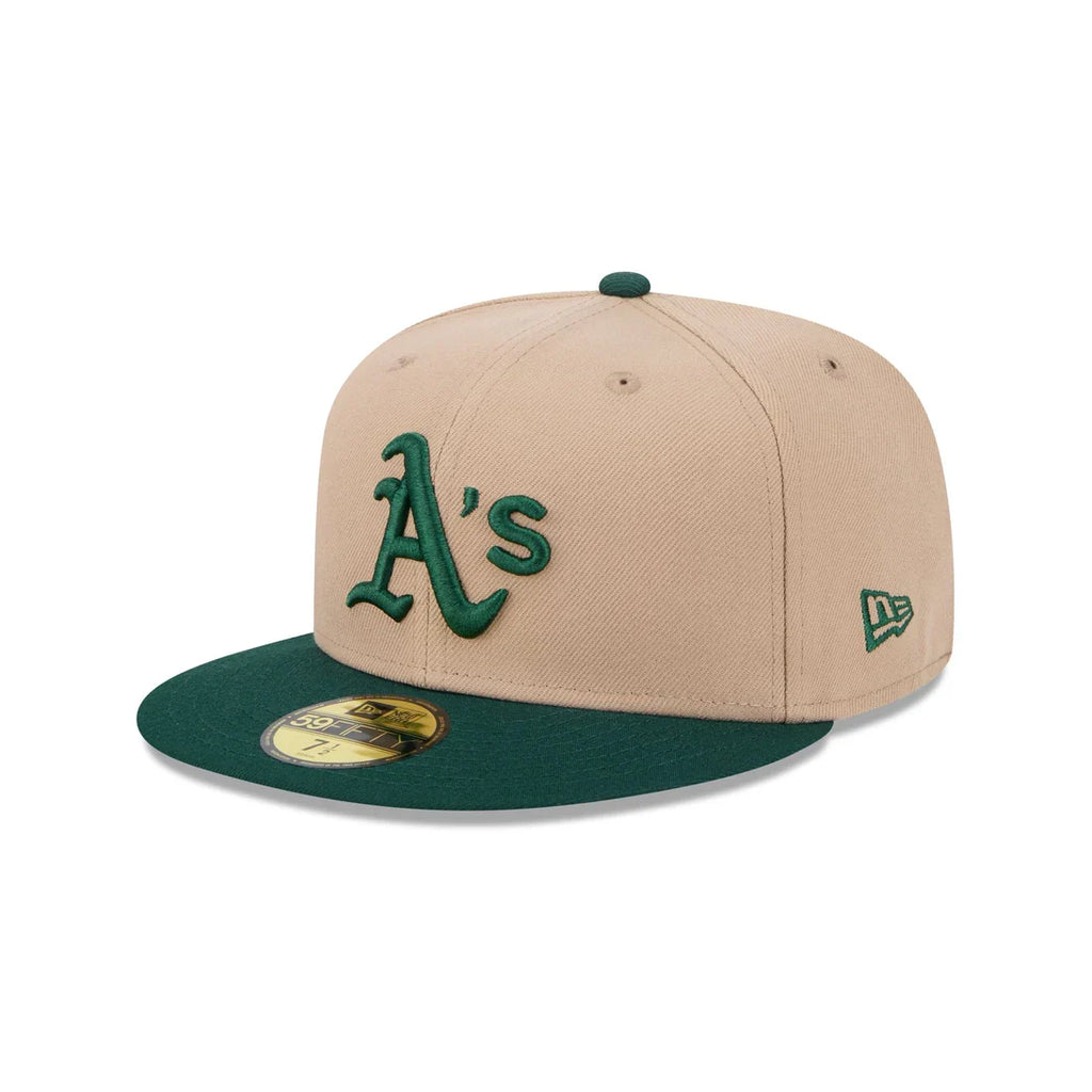 New Era Oakland Athletics 59FIFTY Fitted Hat-Camel product image 2, provided for visual reference and product detail review