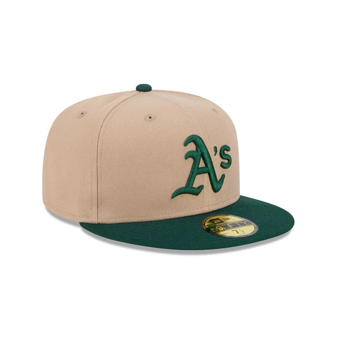 New Era Oakland Athletics 59FIFTY Fitted Hat-Camel product image 1, provided for visual reference and product detail review