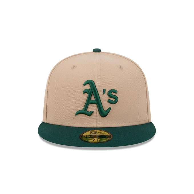 New Era Oakland Athletics 59FIFTY Fitted Hat-Camel product image 3, provided for visual reference and product detail review