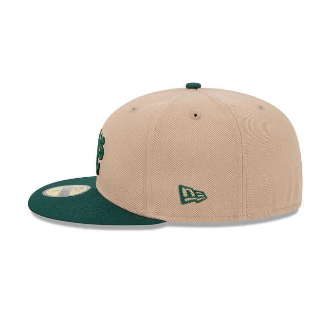 New Era Oakland Athletics 59FIFTY Fitted Hat-Camel product image 4, provided for visual reference and product detail review