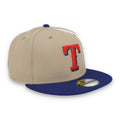 New Era Texas Rangers 59FIFTY Fitted Hat-Camel product image 1, provided for visual reference and product detail review