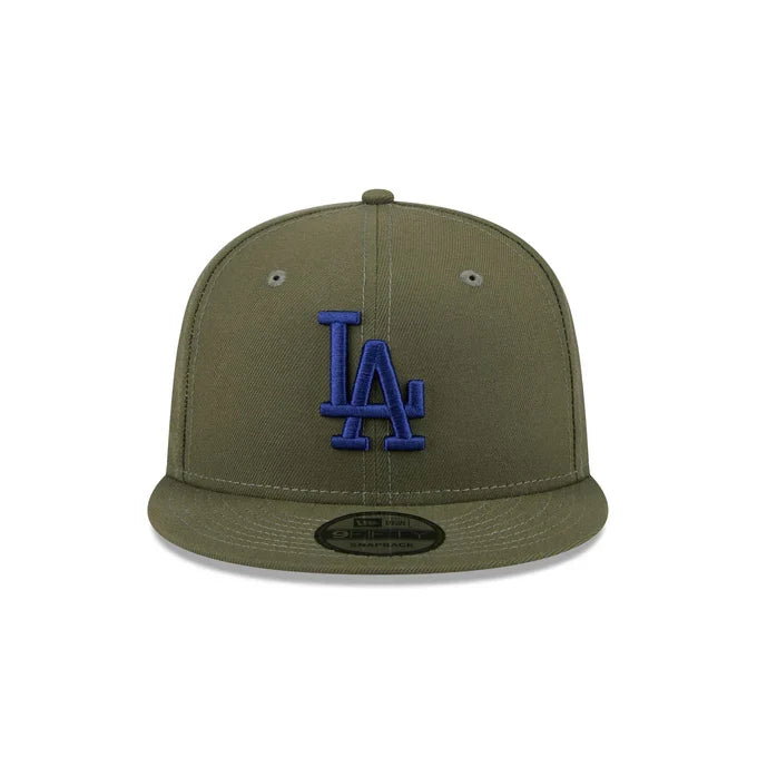 New Era Los Angeles Dodgers 9FIFTY Snapback Hat- Olive Green product image 2, provided for visual reference and product