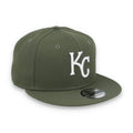 New Era Kansas City Royals 9FIFTY Snapback Hat- Olive Green product image 1, provided for visual reference and product