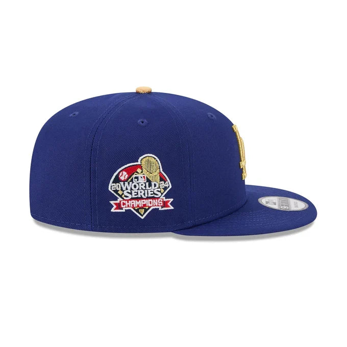 New Era Los Angeles Dodgers 2024 World Series Side Patch 9FIFTY Snapback Hat-Royal/Gold product image 4, provided for visual