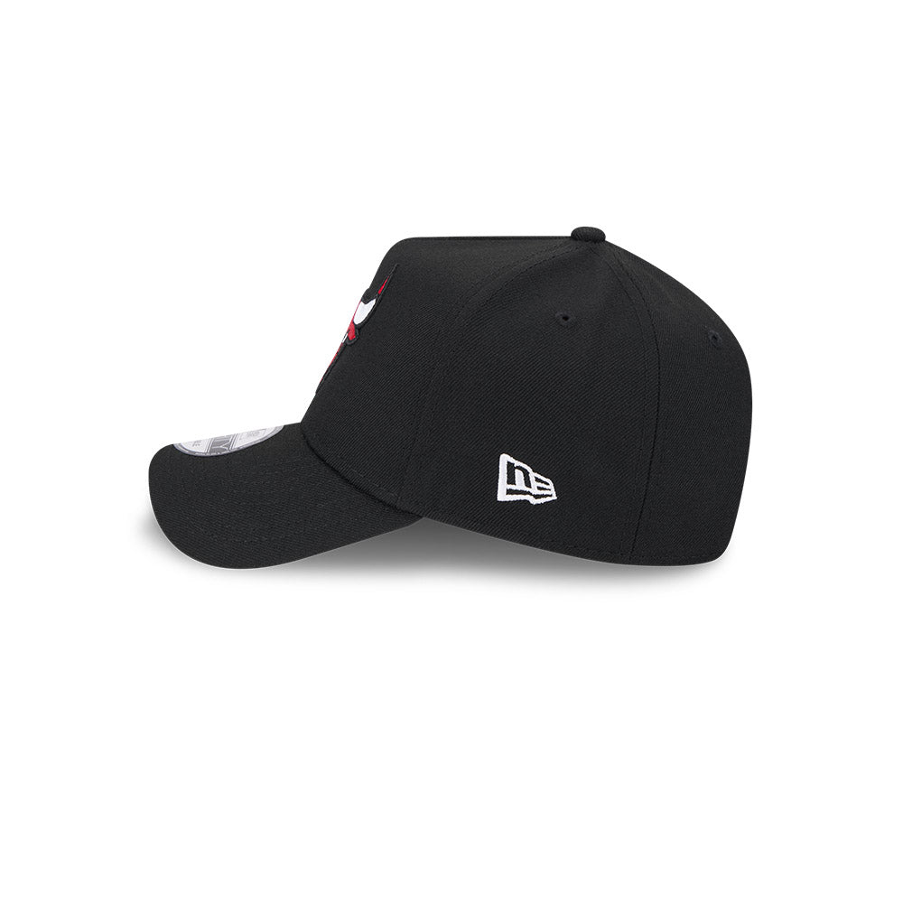 Chicago Bulls New Era 9FORTY Black A-Frame Adjustable Hat product image 5, provided for visual reference and product detail