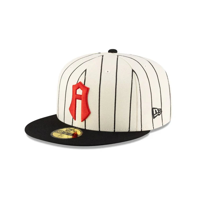 New Era Atlas Retro Pinstripe 59FIFTY Fitted Hat product image 2, provided for visual reference and product detail review