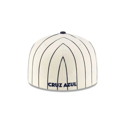 New Era Cruz Azul Retro Pinstripe 59FIFTY Fitted Hat product image 6, provided for visual reference and product detail review