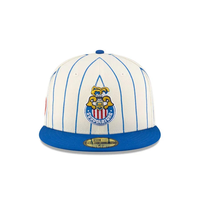 New Era Chivas del Guadalajara Retro Pinstripe 59FIFTY Fitted Hat product image 3, provided for visual reference and product