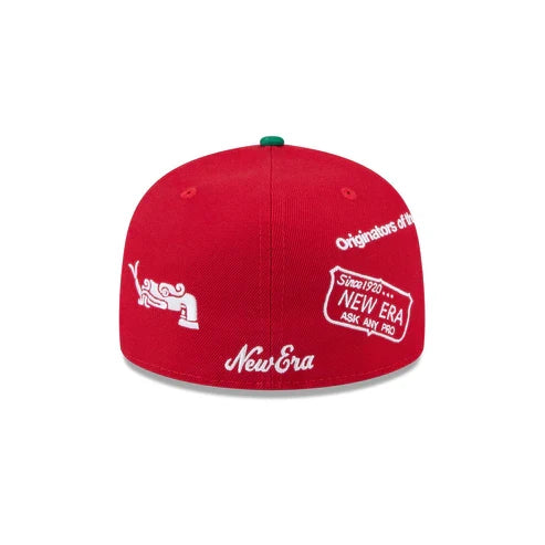 New Era Mexico Anniversary Logos 59FIFTY Fitted Hat-White/Green product image 6, provided for visual reference and product