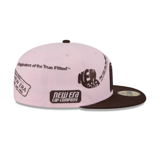 New Era Mexico Anniversary Logos 59FIFTY Fitted Hat-Pink/Brown product image 5, provided for visual reference and product