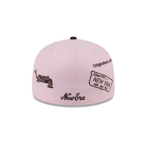 New Era Mexico Anniversary Logos 59FIFTY Fitted Hat-Pink/Brown product image 6, provided for visual reference and product