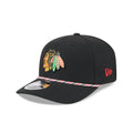 Chicago Blackhawks New Era 9SEVENTY Black Multi-Rope Stretch-Snap Adjustable Hat product image 1, provided for visual