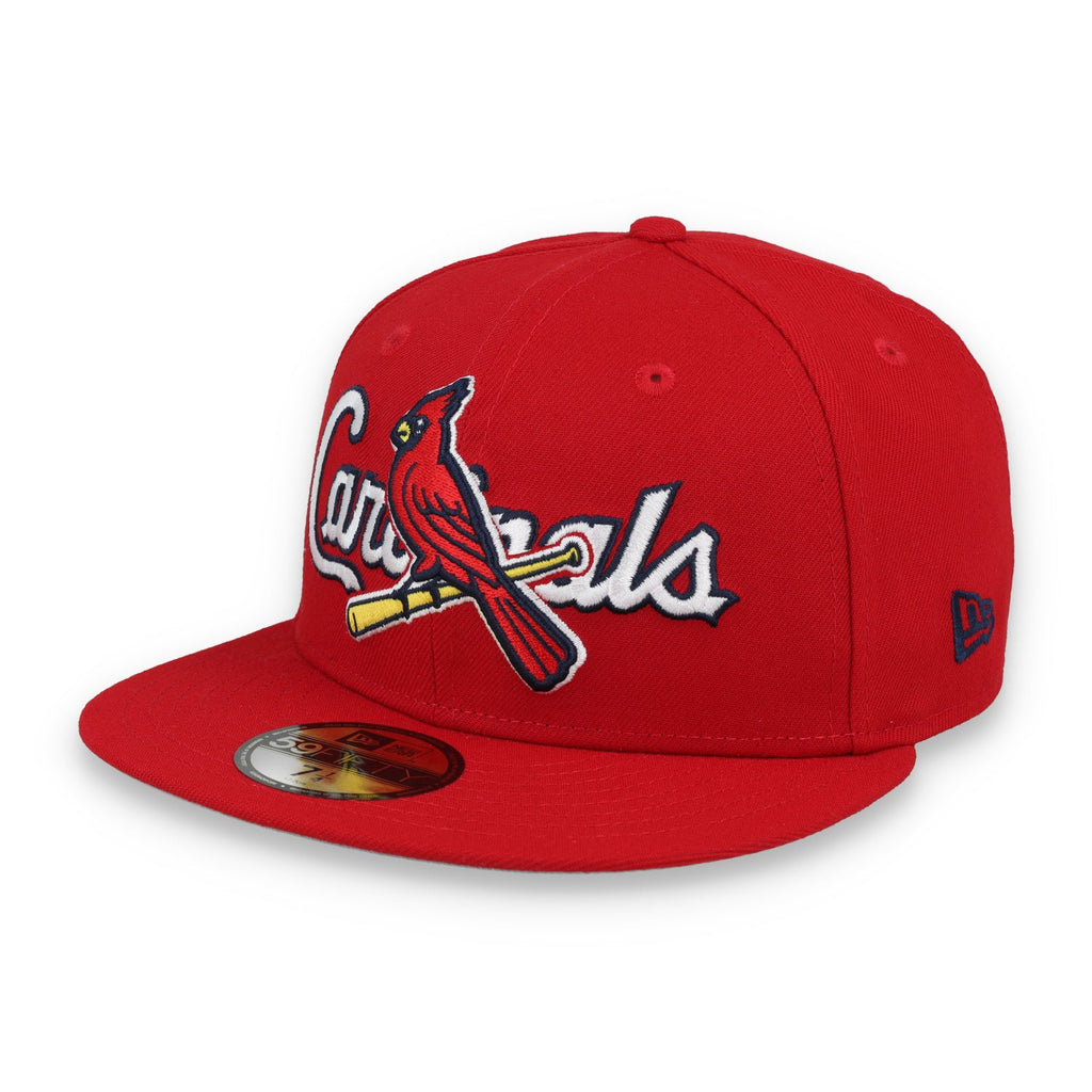 New Era St. Louis Cardinals Overlap 59FIFTY Fitted Hat-Red product image 3, provided for visual reference and product detail